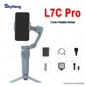 SkyHeng L7C Pro Rokas Gimbal Stabilizators Mobilo Telefonu Selfie Stick Paplašināšanu, Regulējams Statīvs Video Ieraksts Vlog Stabilizators