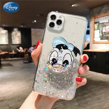 DISNEY Mickey Donald Duck silikona case for iPhone 11 Pro iPhone 12 Oficiālais Šķidra Silīcija 360 Pilnībā Segtu zz0504-8