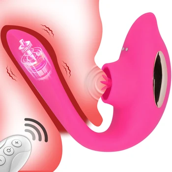 Tālvadības pults Dildo Vibratoru Sieviešu Masturbator Mēles Laiza Klitora Massager G-spot Stimulators Erotiska Seksa Rotaļlietas Sievietēm