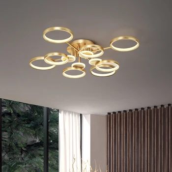 Visi vara mūsdienu gaismas luksusa LED vienkāršu griestu lampa radošas personības ēdamistaba, guļamistaba, dzīvojamā istaba Ziemeļvalstu lampas