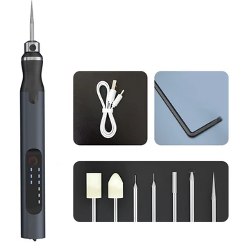 K1KA Viegls Dizains ērtai Ekspluatācijai Elektriskie Slīpēšanas Pildspalvu Regulējams 3 Pārnesumu Ātrumiem USB Lādējamu IC Koka Porcelāna