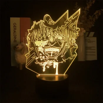 Tokijas Anime Vampīrs 3D Nakts Gaisma Perifērijas Guļamistabai Dekors Cute Dzimšanas dienas Dāvanu, LED Lampas, Kazlēnu Jauki Manga Attēls Kaneki Ken