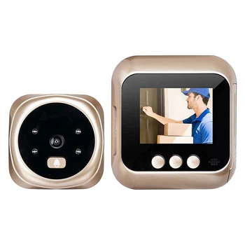 Durvju Fotokameras 1080P Mājas Smart Durvju Drošības Durvis Peephole Kamera ar 2,4 Collu Augstas Izšķirtspējas Ekrāns