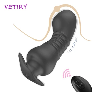 Anālais Butt Plug Vibrators Bezvadu Tālvadības Silikona G-spot Prostatas Stimulators Massager Valkājamas 10 Ātrumu Dildo Vibrators Seksa Rotaļlietas