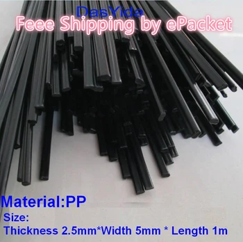 DasYida 10 GAB black PP Plastmasas metināšanas stieņi plastmasas grīdas metināšanas stienis auto bufera plastmasas metināšanas stienis, 1gab.=1meter