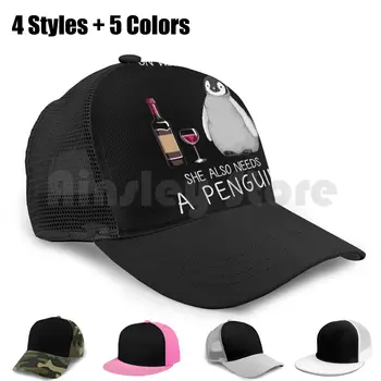 Pingvīns Un Vīna Smieklīgi Pingvīns Mīļākais Beisbola Cepure Regulējams Snapback Cepures Hip Hop Pingvīns, Pingvīns Mīļotājiem Pingvīns, Pingvīns