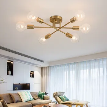 Nordic Style Mūsdienu Mājas Interjera Dekorēšana Dzelzs Dizainers Griestu Apgaismes Armatūru viesistaba, Guļamistaba, Virtuve LED Lustras