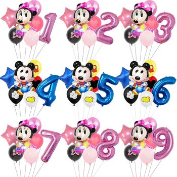 7pcs Disney Mickey Mouse Puse Baloni Minnie Baloni 32