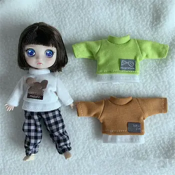 Jaunu OB11/ Pģs Lelle Drēbes 1/12 Bjd Baby Lelle Saģērbt Aksesuāri Džemperis Tērps Ķermeņa Meitenes Spēlē Māja Rotaļlietas