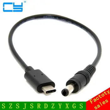 20cm USB 3.1 C Tipa USB-C uz DC 5.5 2.5 mm Kontaktdakša Pagarināšanu Uzlādes Kabelis Apple Jaunā Macbook