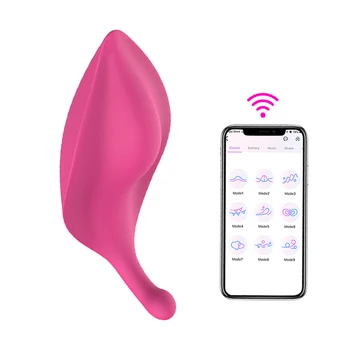 APP Bluetooth Vibrējošais Biksītes Tauriņš Valkājamas Vibrators Sievietes Klitora Stimulators ar Bezvadu Tālvadības Seksa Rotaļlietas