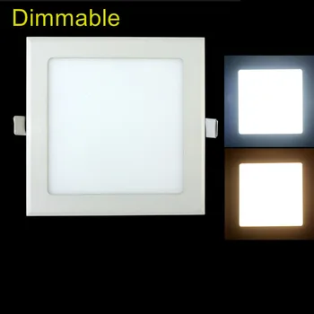 Aptumšojami LED apgaismojums Griestu gaismas četrstūris gaismas 3w 4w 6w 9w 12w 15w 25w griesti, padziļinājumā lampa Ar AC85-265V LED Driver