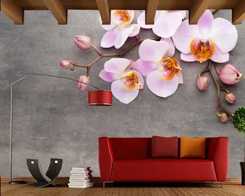 Papel de parede Orhideja, Ziedi, foto, 3d tapetes sienu uz dzīvojamās istabas TELEVIZORU, dīvāns sienas guļamistabā virtuves sienas papīri mājas dekoru kafejnīca