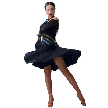 L-1947 Augstas kvalitātes latīņamerikas deju kleita jauns valsts standarts, latīņu dejas, kleita sexy samba kleita pārdošanā