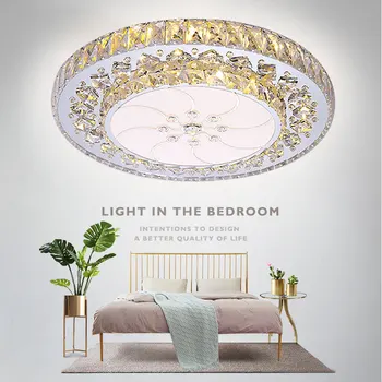 Guļamistaba lampas led griestu lampas kristāla lampas vienkāršu kārtu guļamistabas istabas lampas dzīvojamā istabā lampa atmosfēras augstas kvalitātes ēdamistaba