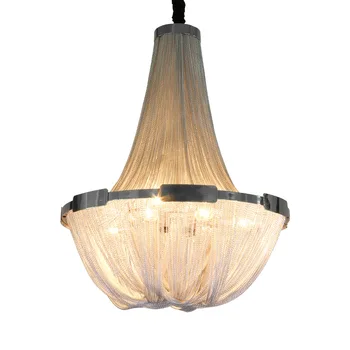 Mūsdienu Luksusa Sudraba, Zelta Pušķis Alumīnija Ķēdes LED Pendant Gaismas Vintage Kulons Lampas Modes Dizaina Karājas Lampas
