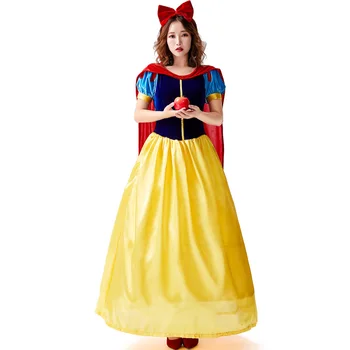 Halloween Pasaku Motīvu Kostīmu Snow White Skaistu Kleitu Karaliene Sarkans Apmetnis Dress