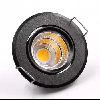 COB LED Downlight Aptumšojami RGB 220V 5W Mini Griesti, Padziļinājumā Lampas ministru Kabineta Spot gaismas DC12V Leņķis Regulējams Izgriezt Caurumu 42-45mm